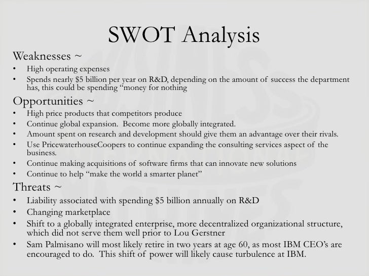 ibm swot 2018 ibm swot analysis 2017